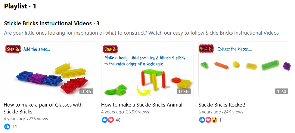 Sticklebricks How to Videos